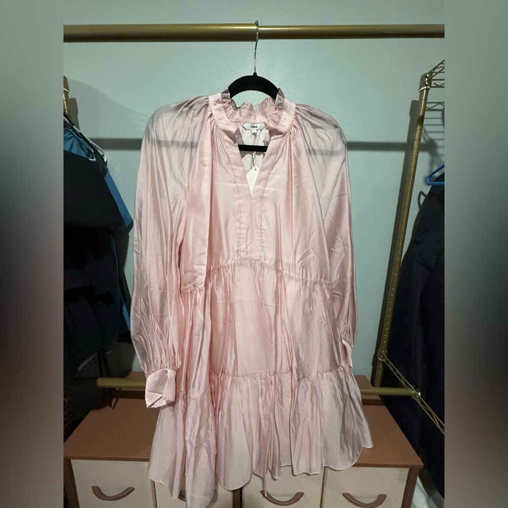 Pink Long-Sleeve Dress